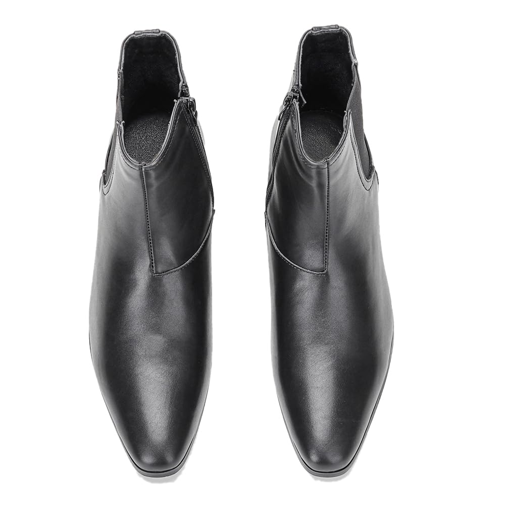 Harssidanzar Bottines Chelsea moto talon rétro homme KM305EU