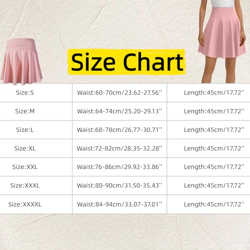 Women's Casual Stretchy A-Line Pleated Mini Skater Skirt Flared Basic Versatile Midi Length Skirt Stylish Lightweight4
