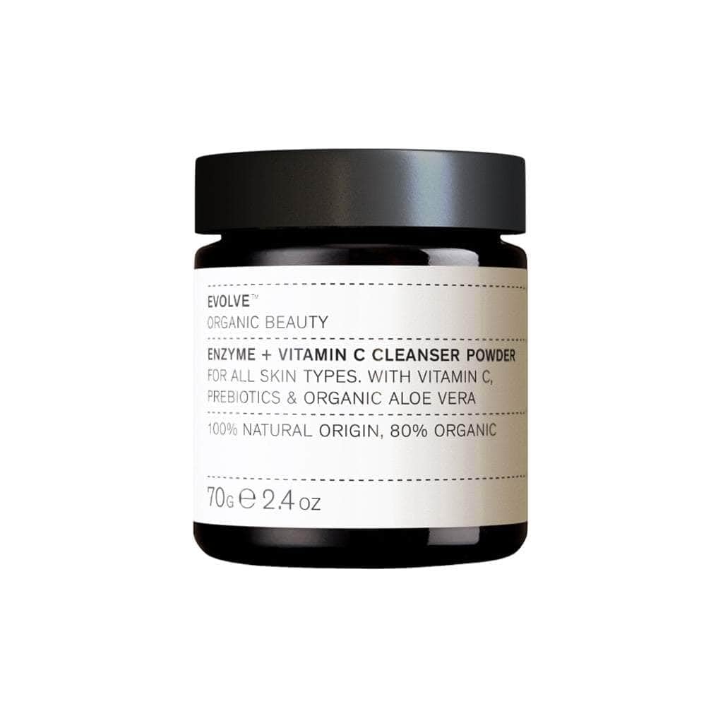 Evolve Organic Beauty - Natural Enzyme + Vitamin C Cleanser Powder | Small Batch, Vegan Clean Beauty (2.4 oz | 70 ml) Packaging May Vary