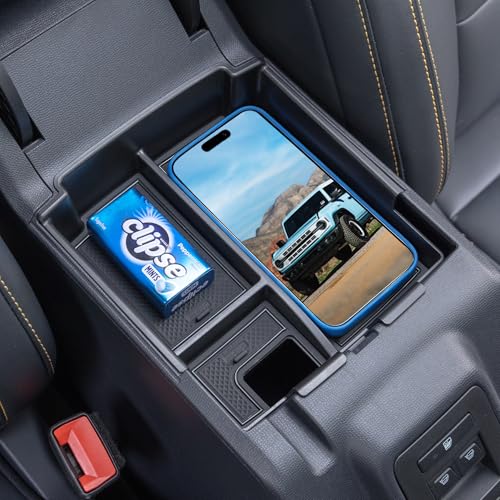 TOPINSTALL 2025+ Upgraded Tray Compatible with Ford Bronco 2025 2026 4-Door Automatic Transmission Full Size Bronco Console Organizer (NOT for Manual & 2-Door & Sport Model)