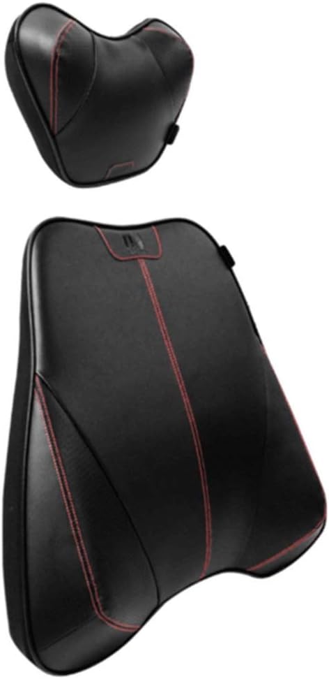 Lumbar Pillow Car Business Cushion Car Headrest Lumbar Suit Leather Pillow Waist Pillow Car Neck Pillow(E)