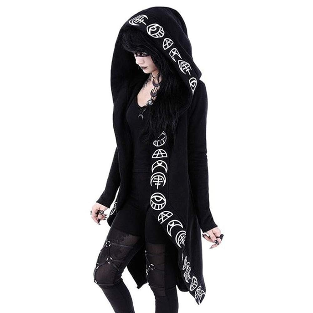 Amazon.com: Gediffwer Women Gothic Zip Up Oversized Moon