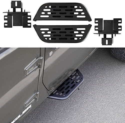 SZYANG Fit 2007-2018 Jeep Wrangler JK Running Boards Nerf Bar Front Door Side Steps 2/4 Door for 07-18 Jeep Wrangler Accessories (Jeep Wrangler JK, Front Door 2pcs)