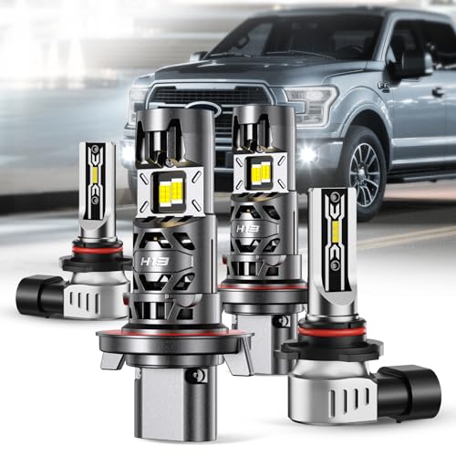 Image of Torchbeam H13 /H10 LED Bulbs Combo, 75000LM 6500K White, 9008 H13 Headlight + 9145 H10 Fog Lights, Dual Heat-Dissipation Cooling, Fit Ford F-150 2004-2014 F-250 /F-350 2005-2020, Pack of 4