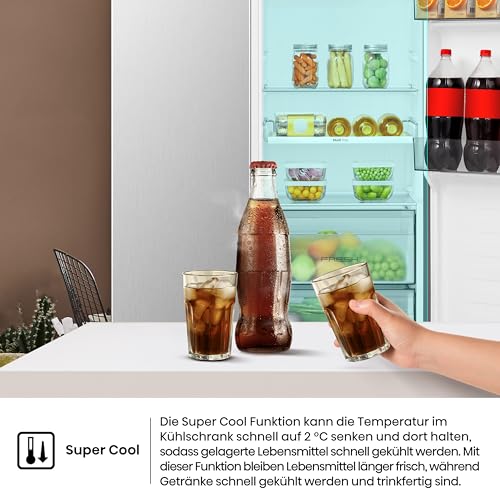 Hisense RS3P558NEIC Kühlgefrierkombination/Freistehend / 544L Gesamtvolumen/ 37dB/ EEK: C/Total No Frost/SuperCool/Big Box/Temperatur Sensor/XXL Türfach /(BxHxT): 91,1 × 178,6 × 61,5 cm/Grau