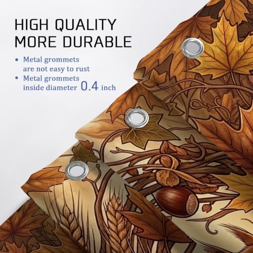 Rideau de douche tissu imperméable marron avec tapis 183cm - 6