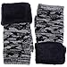 LL- Winter Knit Fingerless Fashion Gloves Fleece Lined Assorted Patterns and Colors (Black Camo)