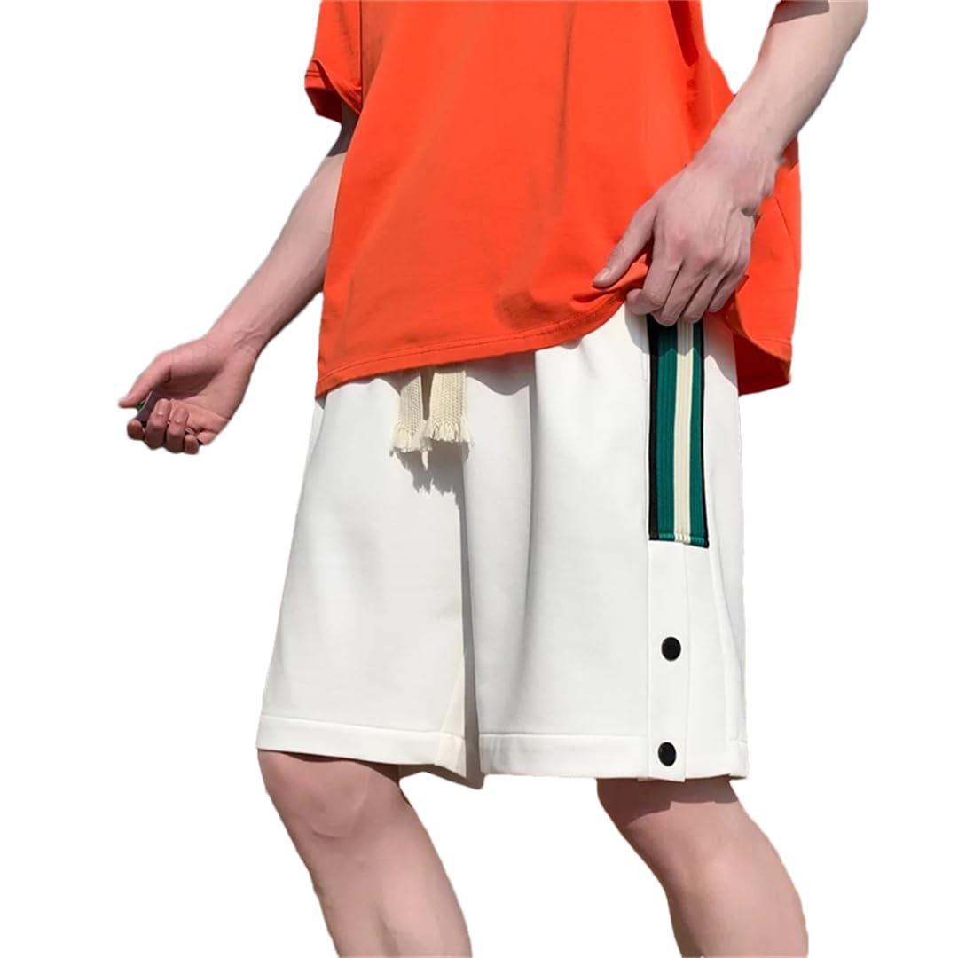 Fnfmrfmr Męskie spodenki do fitnessu w stylu vintage amerykańskie luźne spodenki plażowe sportowe jogging na świeżym powietrzu
