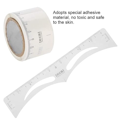 Miniatura 3 de 50 calcomanías desechables para reglas de cejas, plantillas de herramientas de medición de cejas para microblading, modelado y simetría, guía