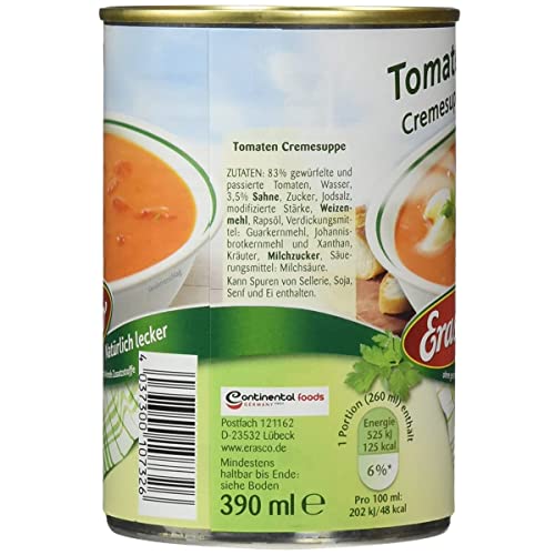Erasco Tomaten Cremesuppe mit Tomatenstücken natürlich 390ml – Bild 3