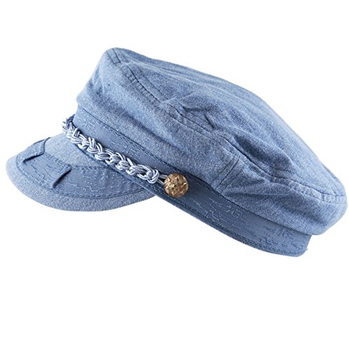 Image of The Hat Depot Unisex Cotton Yachting Style Sailing Greek Fisherman Cap hat