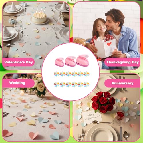 Perforadora de corazón que facilita tus proyectos diy de papelería con papel multicolor 3