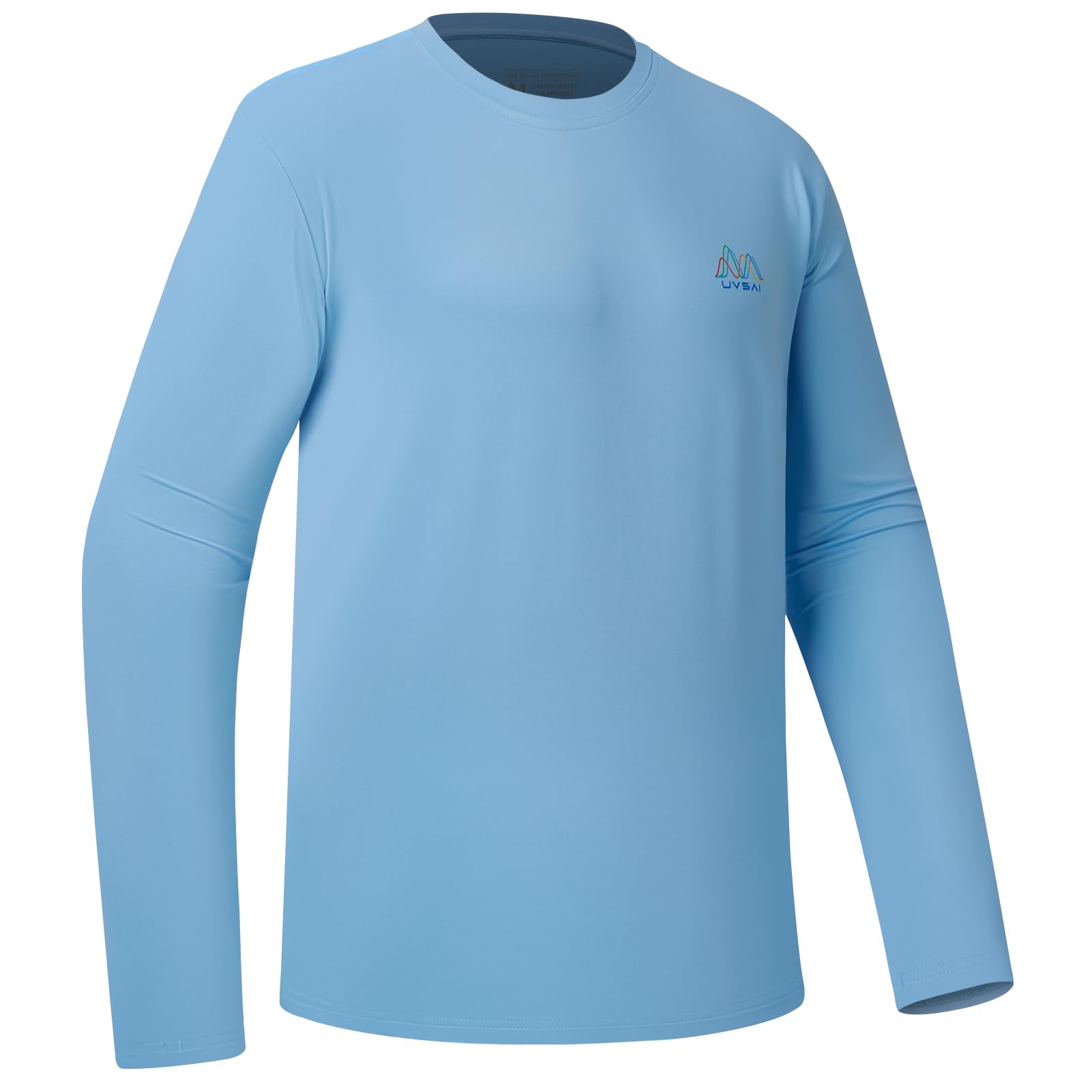 UVSAI Men’s UPF 50+ Long Sleeve Performance T-Shirts Permanent UV Protective Quick Dry for Everyday Hiking Fishing Beach