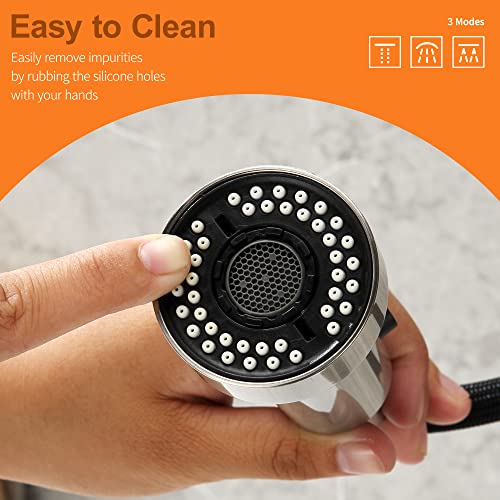 Tioriy Pull Down Spray Head Replacement - For Kitchen Faucet Sprayer Head With 15 Adapters thumb #7