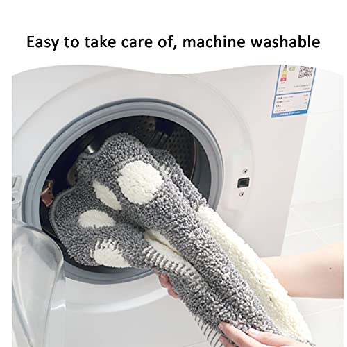 Aiegoor Rugs Mats Water Absorbent Non-Slip Mat Used In Bathroom, Shower, Room, Etc.soft Microfiber Bath Mat Machine Washable,Big Feet Bathroom Mat (Green, 19X26'') #TOP4