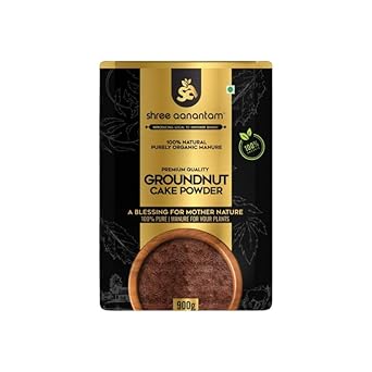 Shree Aanantam Natural & Organic Groundnut/Peanut OilCake Fartilizer for Plants - 900gr (Pack of 5)