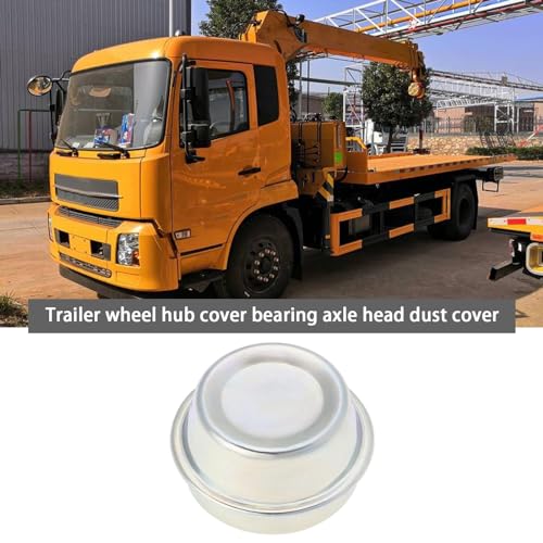 SG Store 2 Stück 40 Mm Staubkappe für Radnaben Fettabdeckung für Anhängerräder Kaltgewalzte Platte Verzinkt Passend für Anhängernaben mit Einem Innendurchmesser von 40 Mm Silberfarben