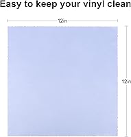 Vista 2 de Paquete de 6 toallas de microfibra antiestáticas de 12 x 12 pulgadas para discos LP, sin pelusas, para vinilo de grabación LP, lentes, pantalla
