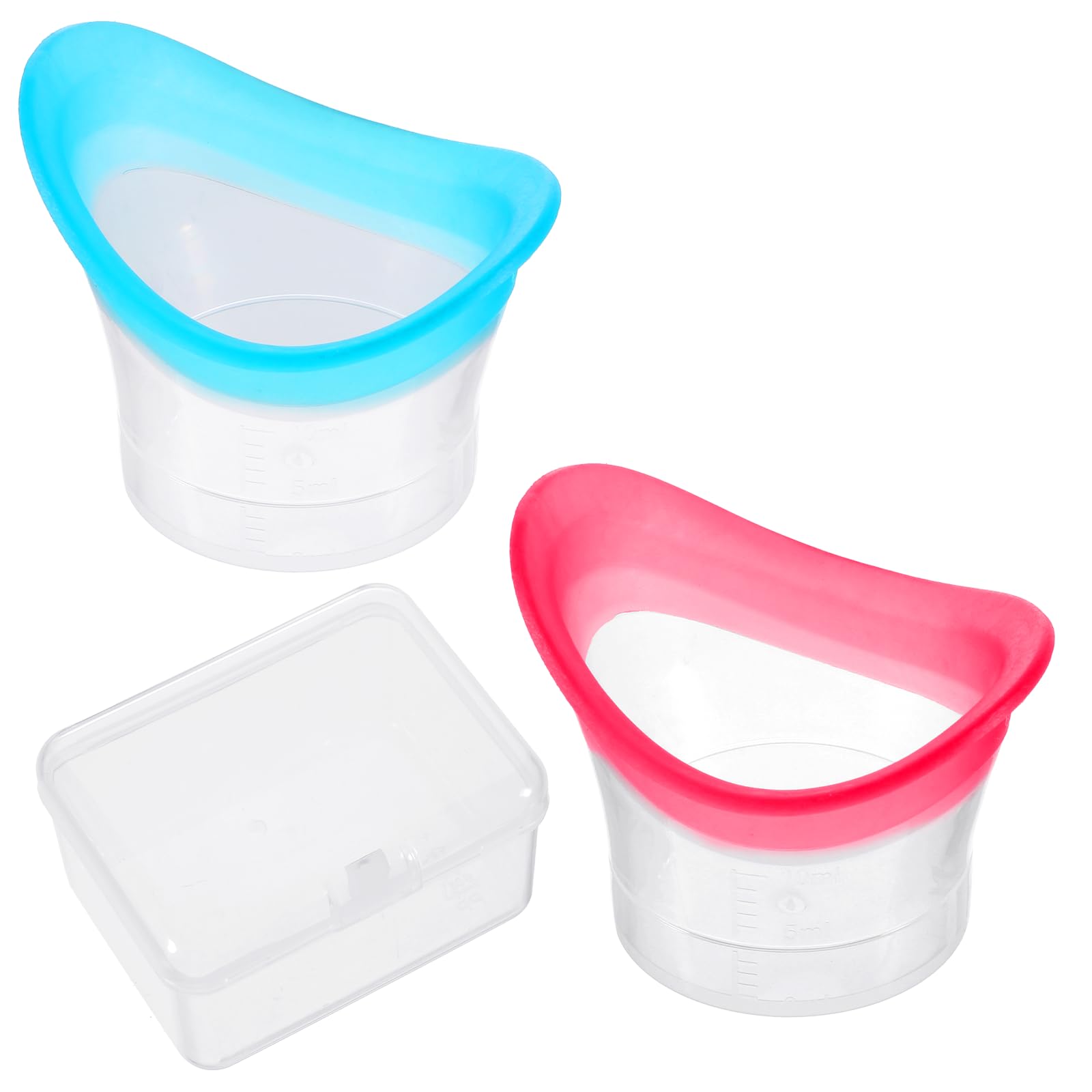 2pcs Eye Wash Cup Eye Wash Bath Kit Eyes wash Cleaner Kit Silicone Eyes Cleaning Cup Tool Manual