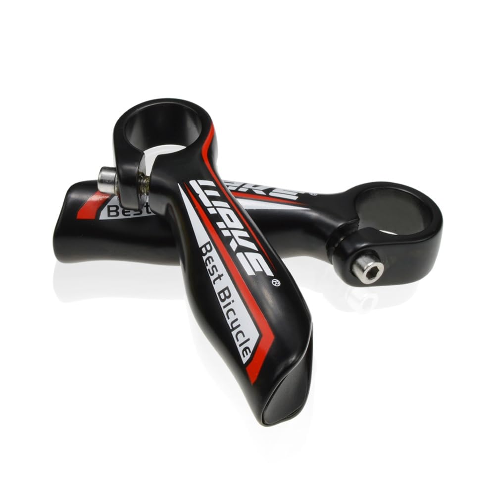 BBxunsless Bicycle Vice Handle Bicycle Accessories Attached Small Auxiliary Handle Bicycle Grip Mountain Bike Vice Bull Horn Handlebar (Red)