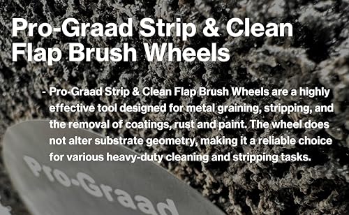 Image of 8 inch x 1 inch Black 40 Grit Extra Coarse Non-Woven Bench Grinder Strip & Clean Flap Brush Wheel, Metal Graining, Stripping, Rust & Paint Removal, Compatible for 1 /2 inch, 5 /8 inch, 3 /4 inch, 1 inch, 1-1 /4 inch Arbor