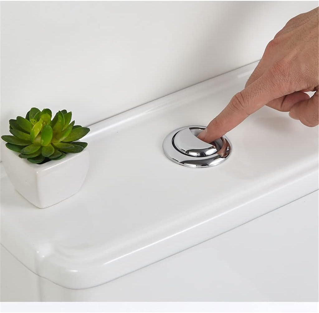 Toilet push button，Toilet Tank Button,Flush Toilet Tank Button Round Shape Toilet Push Flush Buttons Bathroom Accessories 59mm/68mm(59mm)