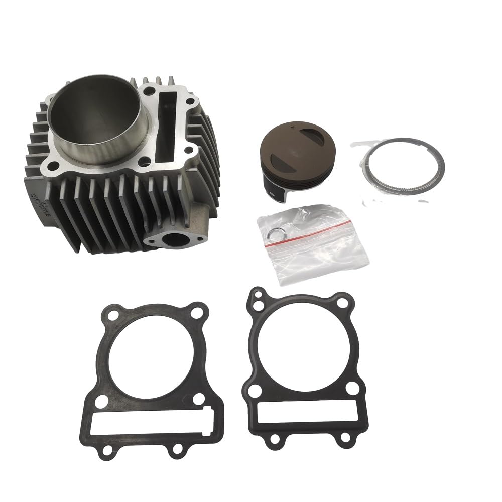 Dreammotion Kit cilindro blocco motore grande 212cc con pistone + guarnizione speciale per Zongshen ZS190 Z190 Z190 2 valvole Pit Dirt Bike Parti (argento)