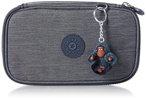 Kipling Womens WomenÂ’s 50 Case, Carry-all for Accessories, Art Supplies, Makeup, Polyester Travel Organizer Pens Case, Marine Navy, 8.25 L x 4.5 H 2 D US