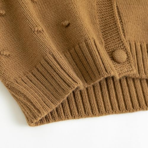 Image of Simplee kids Baby Sweater Toddler Girls Cardigan Sweater Embroidered Strawberry Knit Sweater