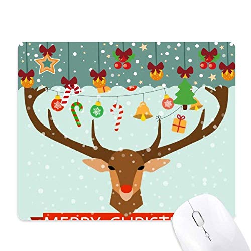 Alfombrilla de ratón con diseño de ciervos de Navidad para regalar