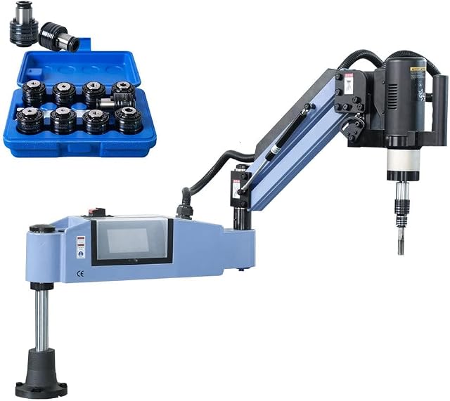 CA Stocks M3-M16 Machine à taper électrique universelle CA Stock Arme à tapoter avec 375rpm 1200mm Bras flexible inclus 9pcs ANSI Bouton standard