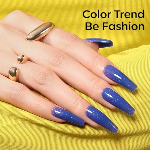 Esmalte de uñas gel cambio color 15 ml rosa azul miniatura 4