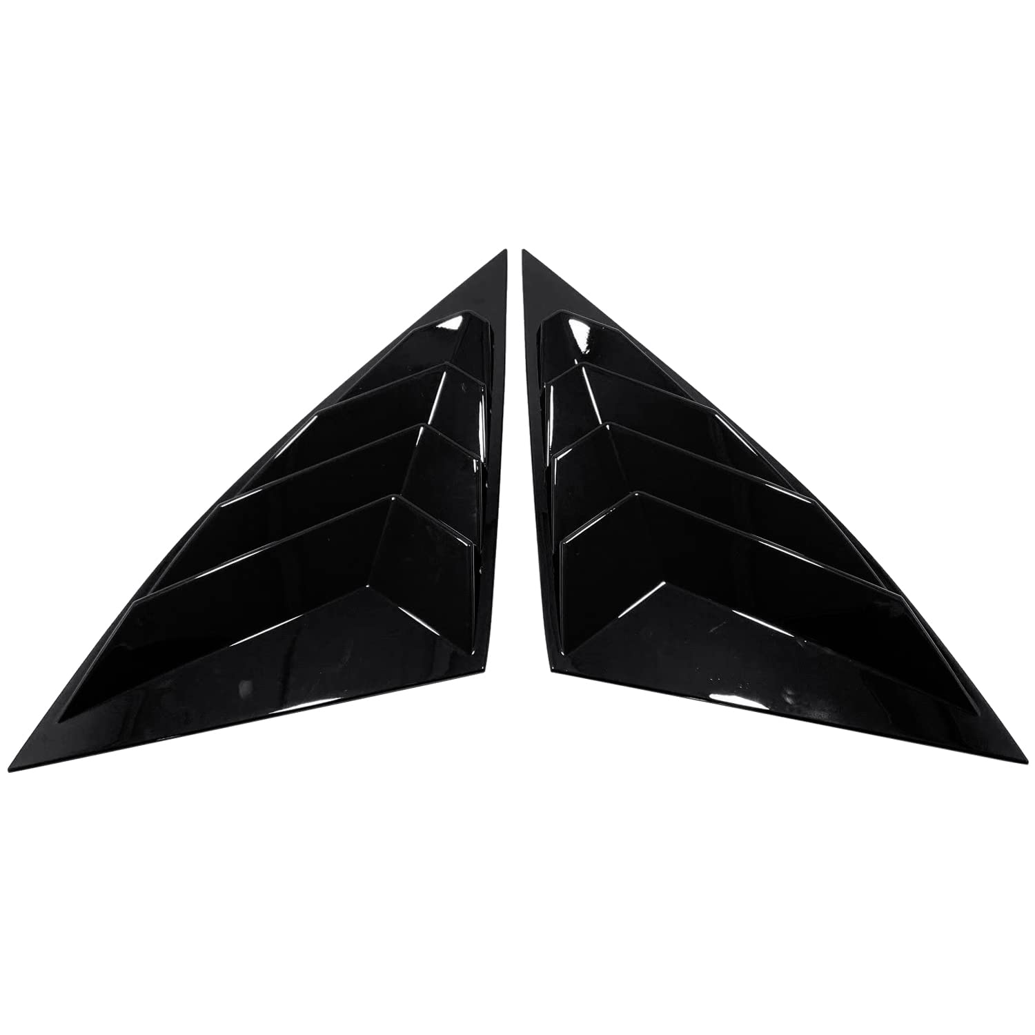 Generic 2022-2024 for Hyundai Tucson Louvers Rear Side Window Louvers Shutter Cover Trim Car Accessories 2pcs (Not fit for SWB Version), Glossy Black