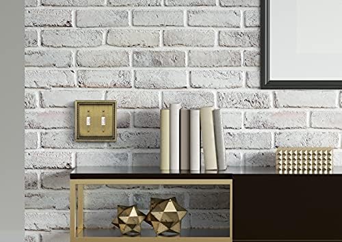 Henne Bery Sunken Pearls Heavy Duty Decorative Wall Plate Switch Plate Outlet Cover (Double Toggle, Antique Brass) — view 5