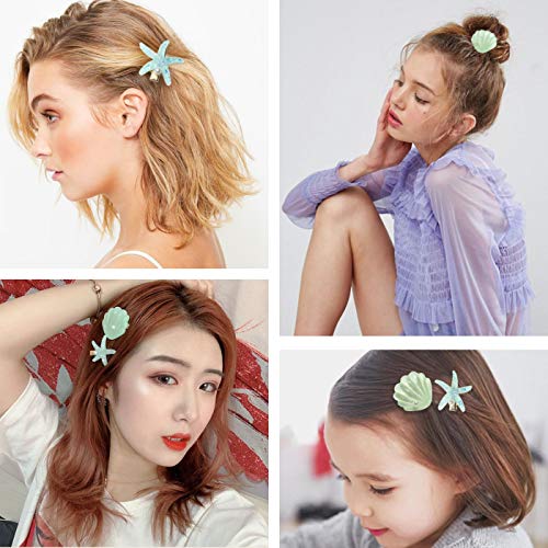 Set de Pinzas para Cabello con Estrella de Mar Verde miniatura 6