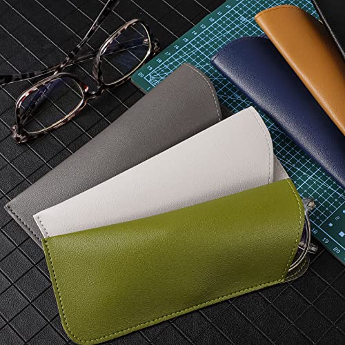 CREPUSCOLO 6 Pack Soft Glasses Cases, Leather Eyeglass Cases Travel Glasses Case for Women, Men, Kids2