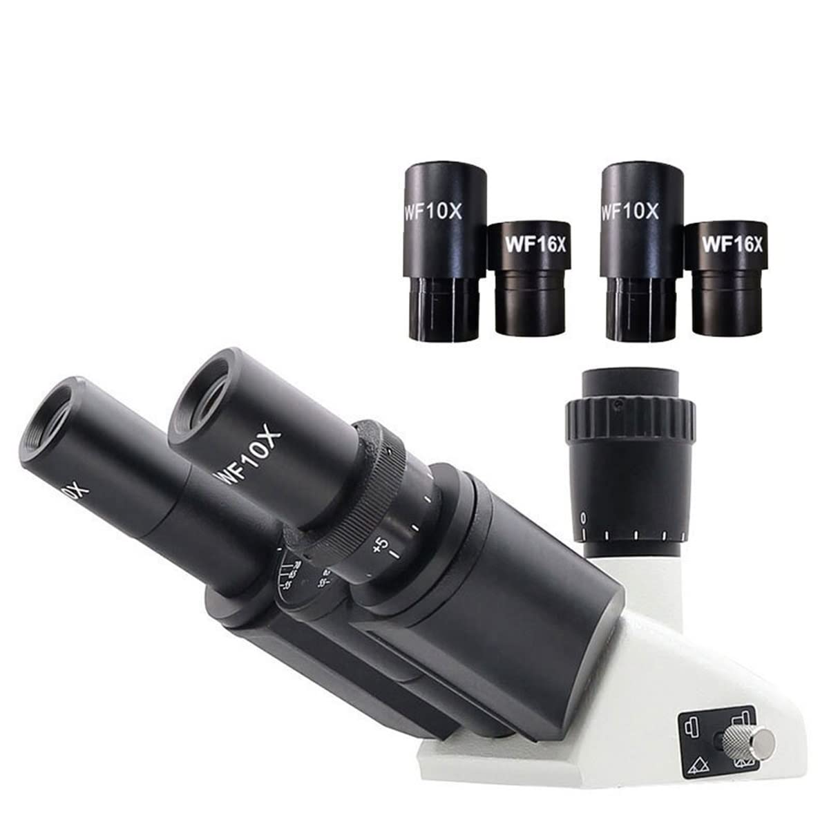 Accessori per microscopio da laboratorio Microscopio Testa trinoculare Testa monoculare libera Testa binoculare for microscopio biologico con oculare a grande campo WF10X WF16X(Trinocular head)