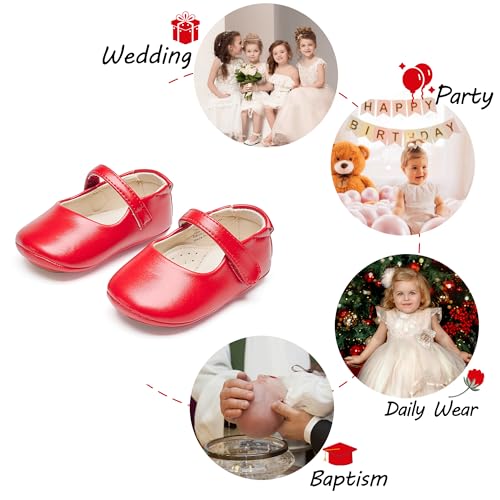 Image of PHIRAMIN Toddler Girl Mary Jane Dress Shoes-Little Girl School Uniform Shoes for Wedding Party