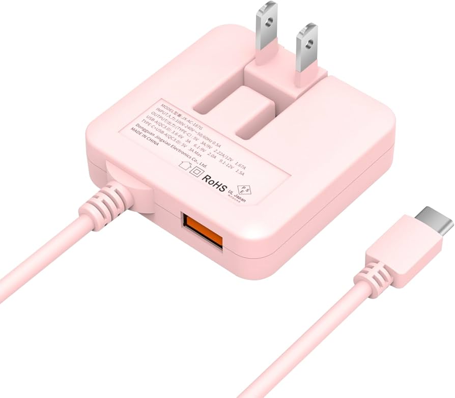 Amazon | Type-C 急速充電器 PD20W&QC3.0 ケーブル一体型 USB充電器