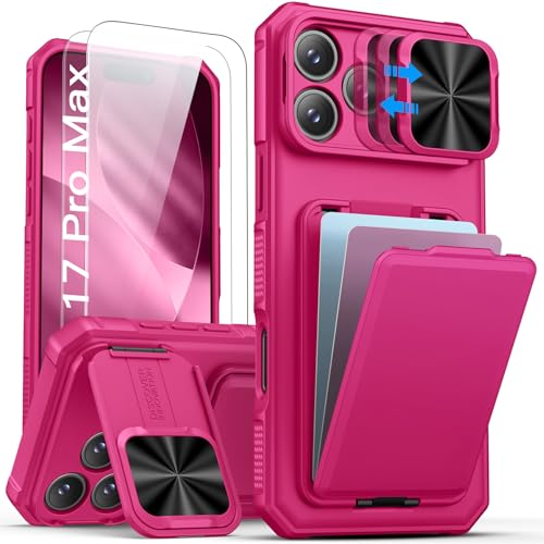 Image of SSLOTSCASE for iPhone 17 Pro Max Case with 2X Screen Protector, Pink
