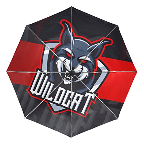 Parapluie de voyage automatique pour homme femme motif chat rigolo