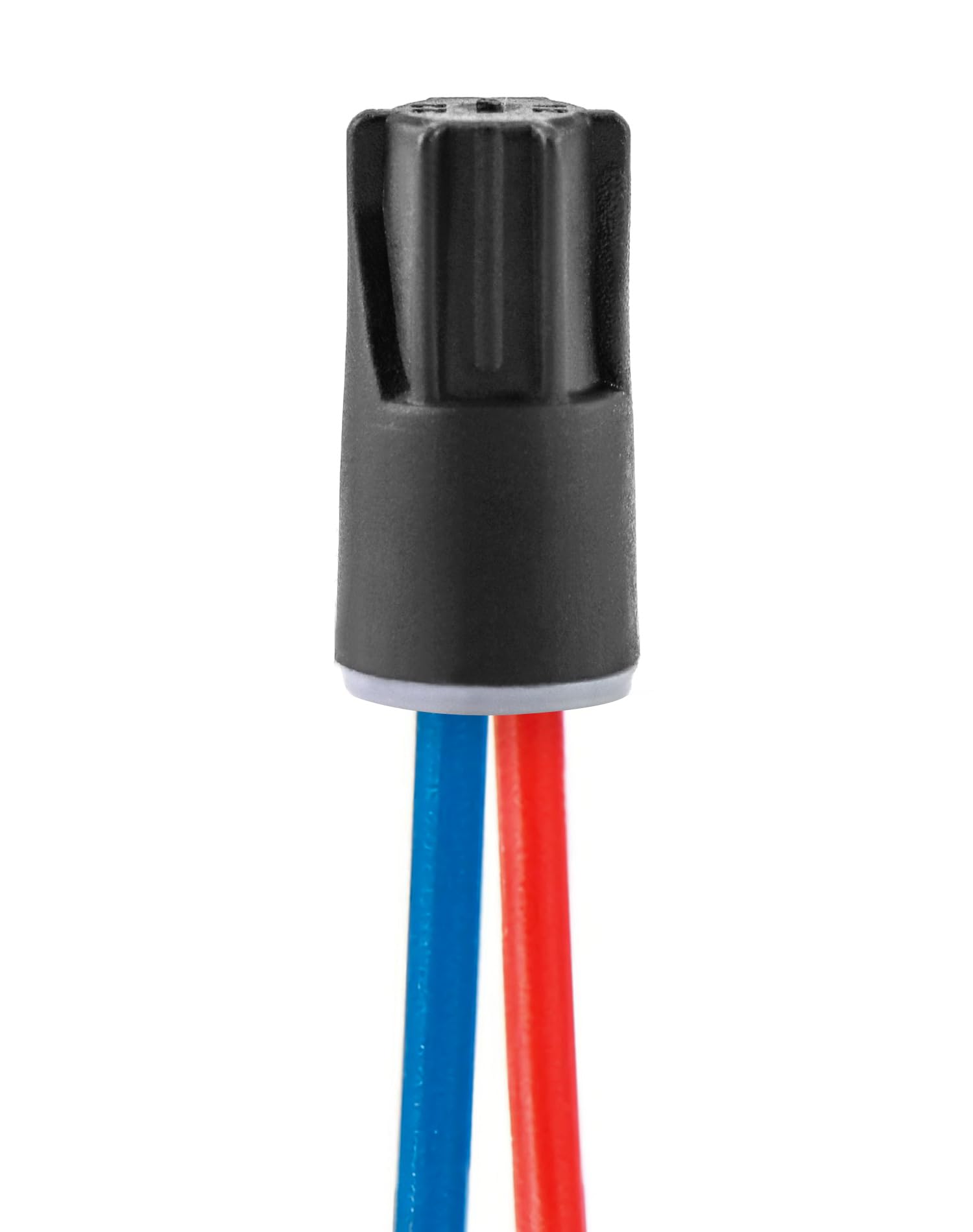 QWORK Conectores de PVC impermeables, 100 tapas de tuercas eléctricas para cables de bajo voltaje y exteriores, compatibles con múltiples medidores de cable