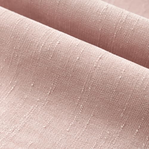 Image of Foindtower Pack of 2 Soft Textured Chenille Throw Decorative Pillow Covers Lumbar Accent Solid Cushion Cover Cozy Neutral Farmhouse Pillow Case for Couch Sofa Bedroom Living Room 12x24 Inch,Light Pink