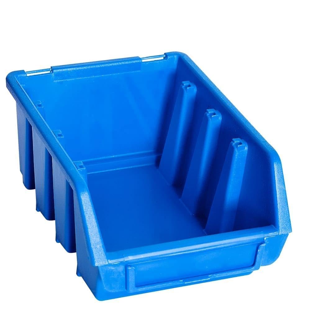 20 scatole impilabili in plastica blu, per officina, garage, viti, piccole parti