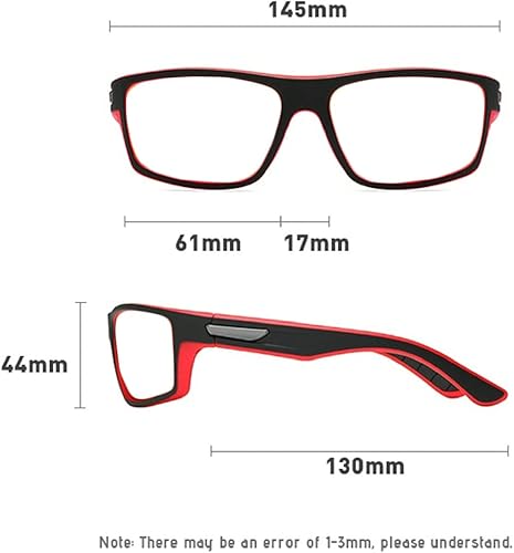 Miniatura 6 de Wraparound - Lentes de seguridad de lente completa con lectores fotocromáticos deportivos con aumento de seguridad para hombres y mujeres