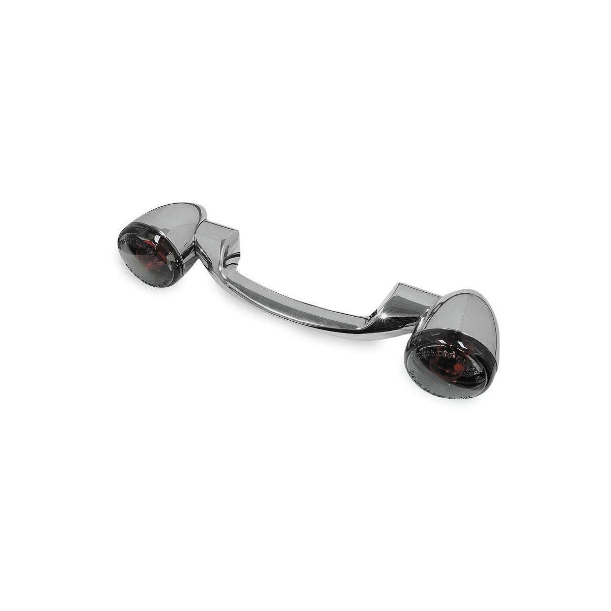 Biker's Choice Rear Turn Signal Bar (Smoke Lens) (Chrome) Compatible with 06-08 Harley FLHX2