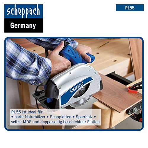 SCHEPPACH SET PL55 Tauchkreissäge mit Führungsschiene und 3in1 Absauganlage HD2P – Bild 5