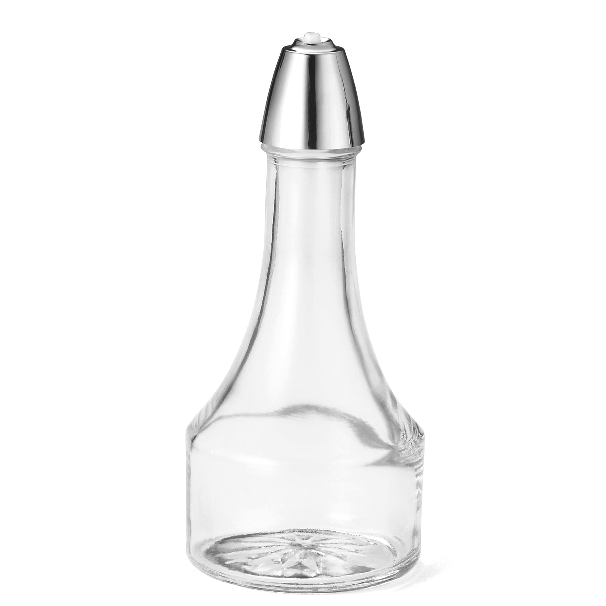 Tablecraft 8 Oz Cruet Oil & Vinegar Bottle with Chrome Lid