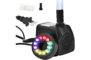 Submersible 10W Fountain Pump with Stunning LED Lighting