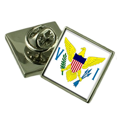 Insignia de solapa de las Islas Vírgenes con cuadro personalizado grabado
